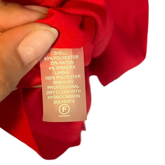 Calvin Klein | Women’s Vintage Red Midi Dress Size 10 - Picture 6 of 6